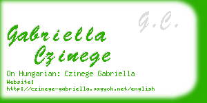 gabriella czinege business card